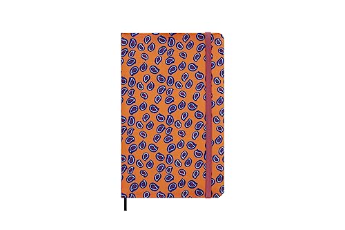 Moleskine Agenda Silk 12 Meses, Agenda Semanal Sin Fecha, Tapa Dura con Seda Italiana de Mantero, Cierre Elástico, con Caja de Regalo, Formato Large 21x13cm, Color Naranja