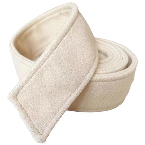 Trench Coat Belt Replacement, 69" Long Woolen Overcoat Belt, Decorative Buckle Robe Alternative, White Outerwear for Women & Girls4