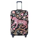 Options de taille : disponible en quatre tailles de S-XL. S'adapte aux valises de 45 à 81 cm. Veuillez vous référer à notre tableau des tailles lors du choix de la housse de protection adaptée à vos besoins. Remarque : cette housse de bagage florale léopard rose convient aux valises avec la partie à main en position moyenne uniquement