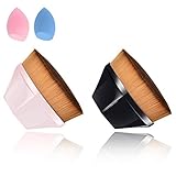 【Blütenblattförmiges Griffdesign】 Die Bürste mit stilvollem, blütenblattförmigem Design. Die einzigartige Sechskant Diamantform mit einer Kurve, einfacheres Auftragen von Make-up, hilft Ihnen, in kurzer Zeit ein perfektes Make-up zu erstellen.