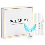 Polar MD Teeth Whitening Kit, Professional Teeth Whitener Gel Pens, 1YR. Supply, Compare to Whitening Strips. Powerful 32 LED Wireless Activating Light.
