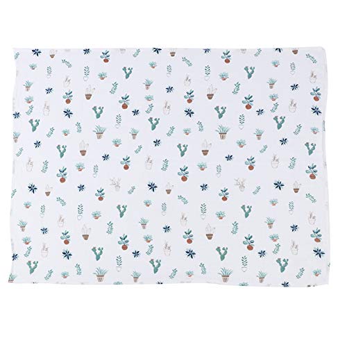 Toalla de Baño para Bebé, Fácil de Llevar, Manta para Bebé, Toallitas para Bebé, No Se Deforma, Suave, Ultra Absorbente para Baño para Bebés(Plantas en macetas de hoja verde, El 130 * 110cm)