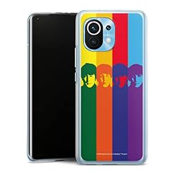 DeinDesign Coque en Silicone Compatible avec Xiaomi Mi 11 Etui Silicone Coque Souple Arc-en-Ciel The Beatles Bande - Les Beatles, Paul McCartney, John Lennon, RIngo Starr, George Harrison