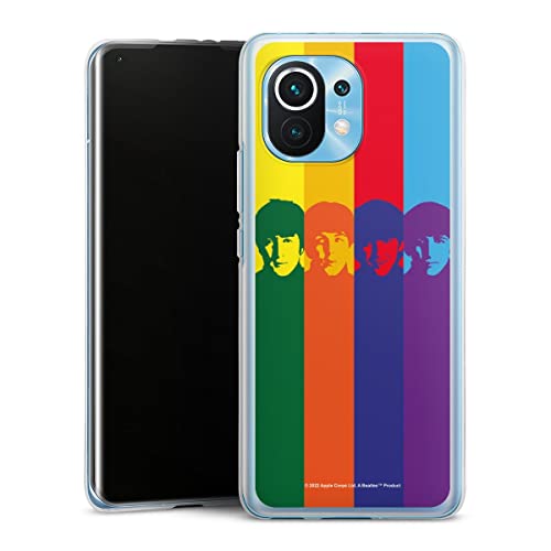 DeinDesign Coque en Silicone Compatible avec Xiaomi Mi 11 Etui Silicone Coque Souple Arc-en-Ciel The Beatles Bande - Les Beatles, Paul McCartney, John Lennon, RIngo Starr, George Harrison DeinDesign Coque en Silicone Compatible avec Xiaomi Mi 11 Etui Silicone Coque Souple Arc-en-Ciel The Beatles Bande