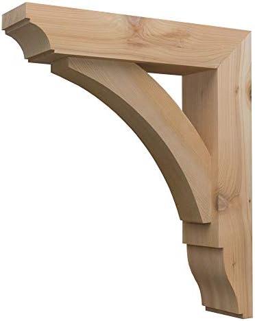 Wood Bracket 02T19 Smooth Finish -Projection 20" -Height 24" -Thickness 5 1/2" -Brace Thickness 3 1/2" by Timber Build