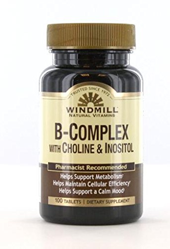 Windmill B-Complex with Choline and Inositol Tabs 100'S Windmill