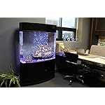 Penn-Plax Water World Luxury Large Bow Front Acrylic Aquarium with Built-in Stand and Storage Top (LM2) – 360° View – Great for Freshwater and Saltwater Fish – 58 Gallons - Image 2