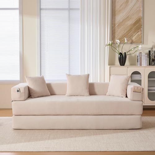 Sofá modular de chenilla con bloques combinables y bolsillos MURUL 4