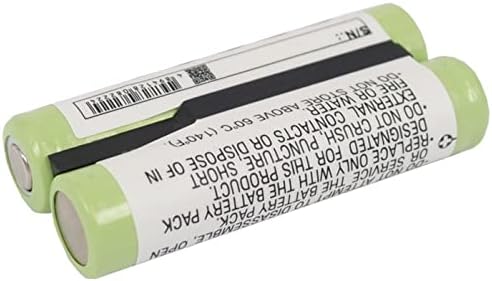 Rear view of the Vsdampj CS-PTG103CL Ni-MH rechargeable battery pack, displaying the serial number and additional warning icons.