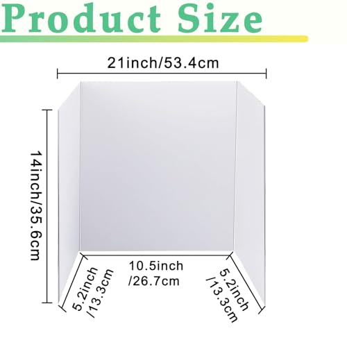 3 pcs Small White Tri-Fold Display Boards, 21 x 14 Inches Corrugated Trifold Poster Boards for School Projects, Science Fairs, Business Presentations and Exhibitions