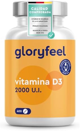 Vitamina D3 2000UI - 400 Tabletas (+1 año) - Vitamina D Colecalci...