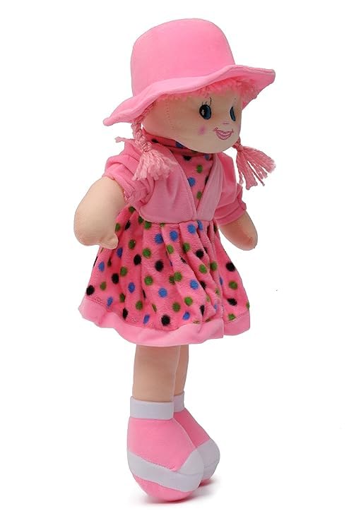 Image of Fun4you Soft Doll 50cm - Cute Pink Plush Toy for Girls, Kids & Toddlers | Stuffed Doll for Baby Girl | Birthday, Nursery, Valentine Gift, Cuddly Toy for Playtime & Room Decoration