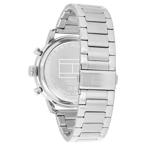 Image of Tommy Hilfiger Rocky Quartz Analog with Blue Dial Silver Stainless Steel Strap Watch for Men - TH1792179