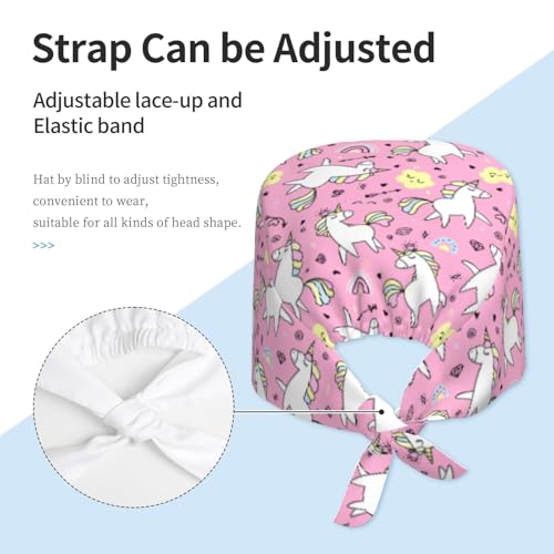 Image of Breathable Working Cap with Adjustable Sweatband Scrub Cap for Men /Women | Breathable Working Cap with Adjustable Sweatband Scrub Cap for Men /Women