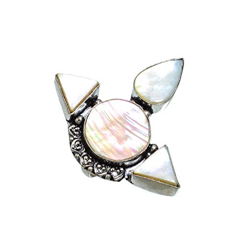 Bague poire argent 925 fait main artisanale de déclaration taille 56