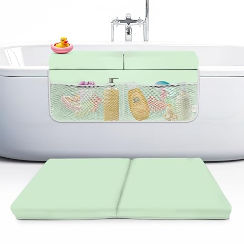 Baby Bath Kneeler and Elbow Rest Pad Set, 2-Inch Thick, Green