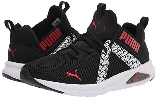 Image of PUMA Men's Enzo 2 Running Shoe, Black-High Risk Red White, 11.5