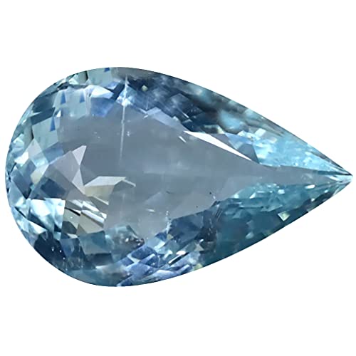 Aigue-marine naturelle de 11,05 ct non chauffée taillée en pierre précieuse bleu ciel
