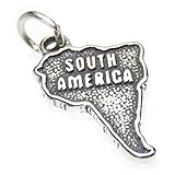 landkarte südamerika kuba Fitting = Sprung-Ring Südamerika Landkarte Sterlingsilber Amulett .925 X1 Südliches Amerikaner Charms cf2-101