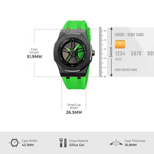 SKMEI Men's Analog Sports Watch Waterproof Led Men's Watch New Wheels Rolling Creative Fashion Wristwatch 2359