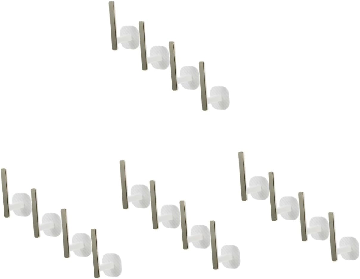 16pcs Adhesive Curtain Tiebacks Self-Adhesive Hooks for Drapes Multipurpose Wall Hooks for Kitchen Utensils Bedroom Bathroom Organization Easy to Install Stylish Design