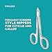Staleks PODO 10 Podology Scissors-Style Nippers – 7 mm Blades with Heel – Beveled Straight Tips – Ideal for Corns, Calluses, and Cuticle Processing