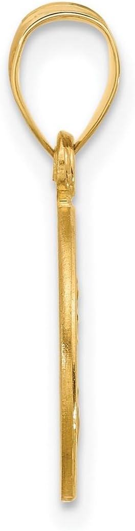 JewelryWeb 13.3mm 14k Yellow Gold Polished and Satin Solid St Joseph Medal Pendant Necklace Pendant for Women - Image 3