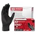 AMMEX X3 Industrial Black Nitrile Gloves, Case of 1000, 3 mil, Size Large, Latex Free, Powder Free, Textured, Disposable, Non-Sterile, BX346100