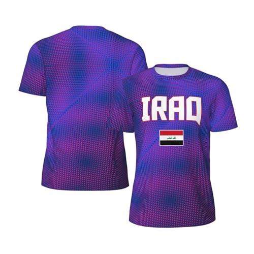 DABOYOZHZH Iraq Flag Cool Iraqans (86) Sports Jersey Mesh T-Shirt 3D Print for Running Cycling Soccer Tennis Fitness Climbing Shirts