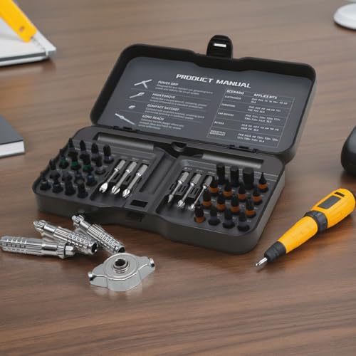 Tournevis à cliquet industriel multi-embouts pour électricien et construction