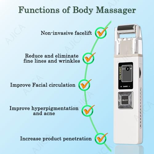Image of Portable Rechargeable Galvanic Device | Skin Care Reduce Wrinkles Skin Tightening Firming Fine Lines Desincrustation Deep Pore Cleansing Rejuvenation Device