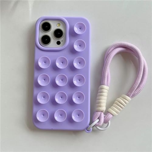 Coque iPhone 15 avec cordon et ventouse pour créateurs de contenu