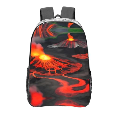 Sac à dos transparent Kilauea noir taille unique avec motif volcan