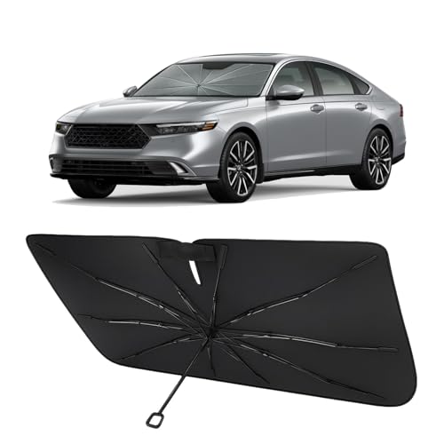 Image of Proadsy Custom Fit Windshield Sun Shade Umbrella for 2023-2026 Honda Accord | Advanced Ice Crystal Material, -54F Cooler, Zero-Gap Sunblock, Instant Setup & Foldable Design for Summer Parking, Daily Use