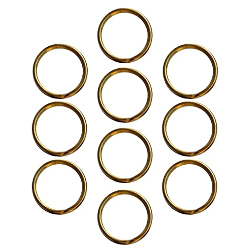AMLESO 10 Rings, Heavy Duty Hoops Car Stationery - 12mm 15mm 25mm 30mm 32mm 35mm, Gold, 12mm