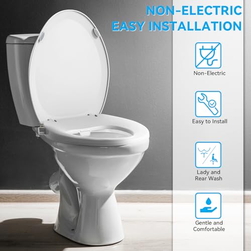 Sailtok Elongated Bidet Toilet Seat With Quiet-Close, Non-Electric Bidet Toilet Seat thumb #4