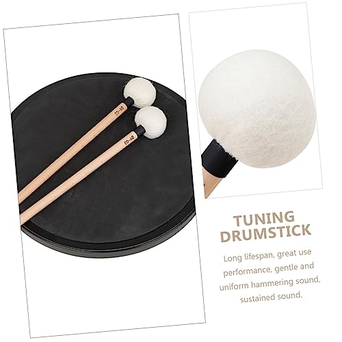 Baquetas GALPADA blancas de fieltro con mango de madera, 2 unidades, para instrumentos de percusión, práctica y actuación miniatura 6