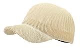 Molodo Women's Breathable Straw Baseball Cap Solid Color Adjustable Sun Protection Mesh Baseball Hat Indoor Outdoor