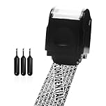 Privacy ID Address Blocker Stamp, Identity Theft Protection Roll Stamp, Privacy Security Theft Roller Stamp Personal Data Security Data Defender Roller Stamp (Black, S)