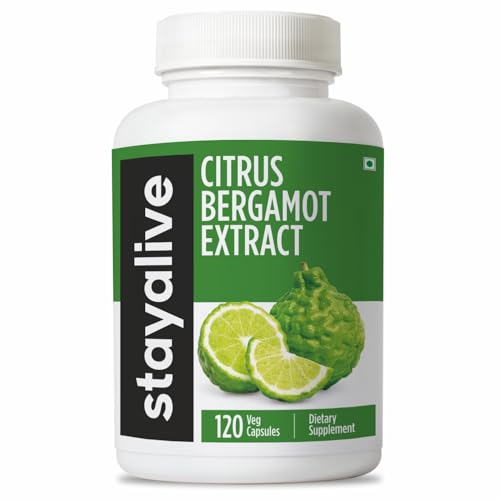 Image of STAY ALIVE Citrus Bergamot Capsules 1000mg, 30:1 Super Extract with 50% Polyphenolic Flavanones, 120 Pills, Citrus Bioflavonoids Natural Heart Health Supplements for Women & Men | Non-GMO, Gluten-Free