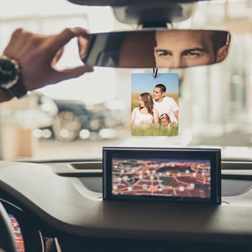 Personalized Air Freshener for Car - Double Sided Photo Custom Car Scents Air Freshener, Gift for Valentine’s Day Birthday Ideal for Car Wardrobe Bathroom Hanging Ornaments (Rectangle 5pcs) — view 6