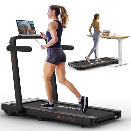 Decorcn Profi Laufband für Zuhause Klappbar, Laufbänder mit Steigung, Leiser Motor, Treadmill for...