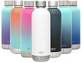 Simple Modern Bolt 500mL (17oz) Termo Botella de Agua - Acero Inoxidable 18/8, Doble Pared y Aislamiento Al Vacío Jarra Petaca Cantimplora -Invierno