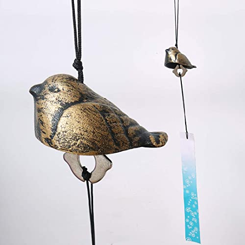 Oavand Japanese Traditional Lucky Bird Small Wind Chimes For Outside, Iwachu Cast Iron Bless Temple Wind Bell Memorial And Sympathy Wind Chimes Outdoor Or Indoor For Good Luck Garden, Patio, Balcony #TOP5