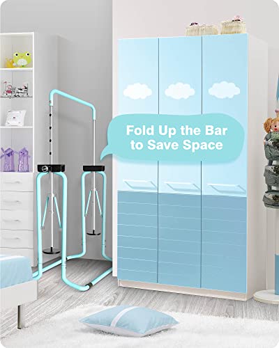 Gvolo Gymnastics Bars Kids Expandable Training Bar Adjustable Height Folding Horizontal Bars Equipment Junior Training Gymnastics Bars For Home, Blue #TOP5