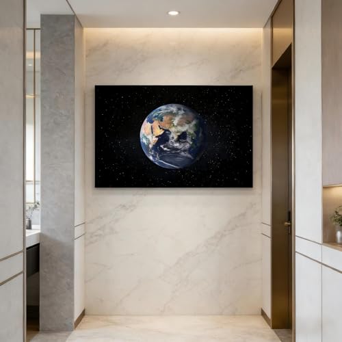 Affiche globe univers et tableau toile murale horizontale espace - 2
