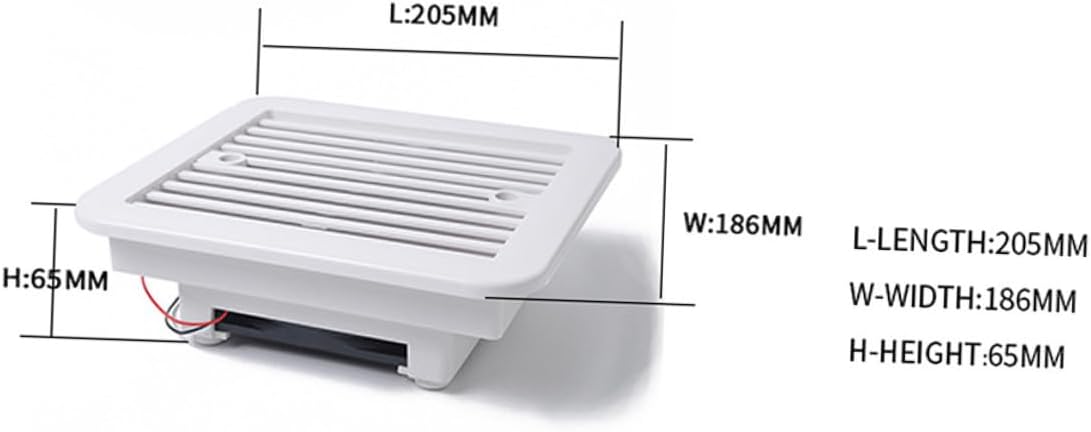 8-inch 12v Rv Roof Vent Exhaust Fan with Blades Quiet Bathroom Ventilation Fan Replacement for Rv Bathroom and Garage Silent Ventilation Exhaust Outlet