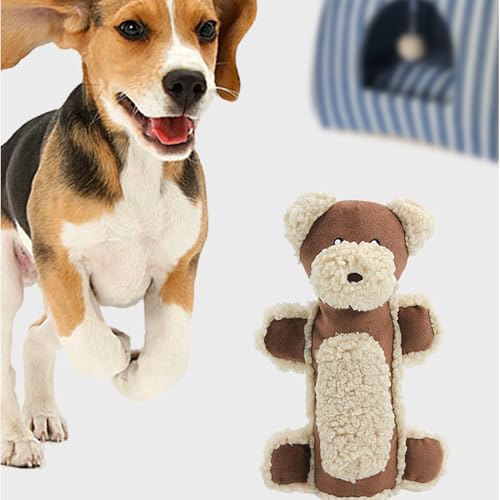 Quietschendes Hundespielzeug für Hunde, quietschendes Plüsch- Hundespielzeug, Kau- Indoor- Spiele, Hirschbär, weiche Puppen, Haustierzubehör für aggressive Kauer, Langeweile, Übung, halten S-9