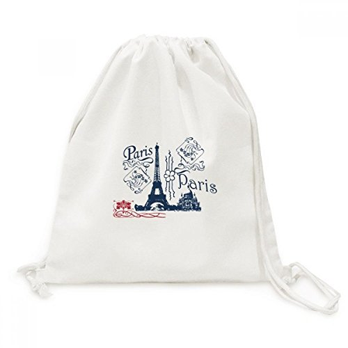Sac à cordon Tour Eiffel en toile pour remplacer les sacs lourds en voyage