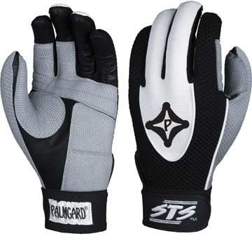 Black/White/Grey Adult Large Palmgard Shock Transfer Baseball/Softball Batting Gloves